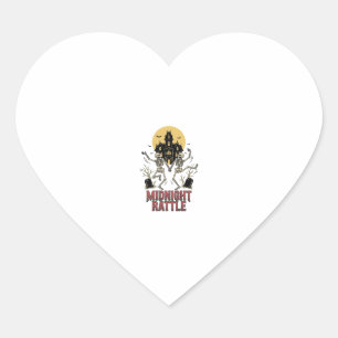 Dancing Skeleton Halloween Haunted Manor Vintage G Heart Sticker