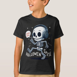 Dancing Skeleton Halloween Music Party Costume Fun T-Shirt