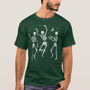 Dancing Skeleton Halloween Party Funny T-Shirt