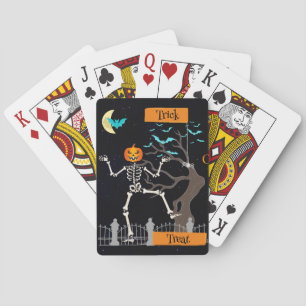 Dancing Skeleton Halloween Playing Cards