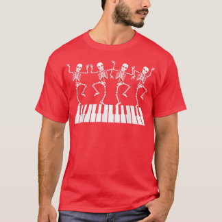 Dancing Skeleton in Piano T  T-Shirt