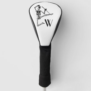 Dancing Skeleton Initial Golf Head Cover