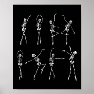 Dancing Skeleton Llerinas Halloween Costume Llet G Poster