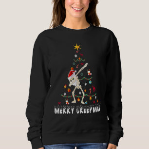 Dancing Skeleton Merry Creepmas Christmas Xmas Hol Sweatshirt