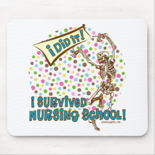 Dancing Skeleton Nursing School Survivor Mouse Mat