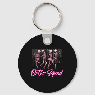 Dancing Skeleton Ortho Squad Orthopaedic Valentine Key Ring