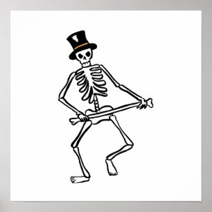 Dancing Skeleton Poster