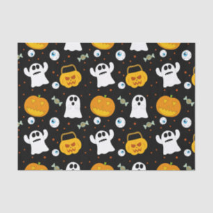 Dancing Skeleton Red Hearts Love Funny Halloween Tissue Paper