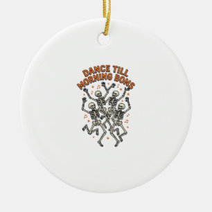Dancing Skeleton Shirt Vintage Funny Bone Dance Ar Ceramic Tree Decoration
