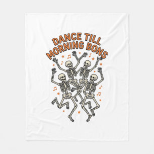 Dancing Skeleton Shirt Vintage Funny Bone Dance Ar Fleece Blanket