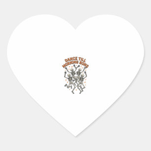 Dancing Skeleton Shirt Vintage Funny Bone Dance Ar Heart Sticker