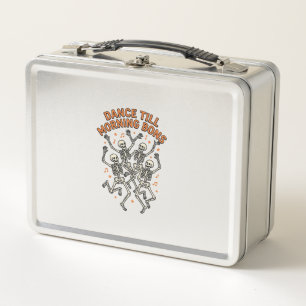 Dancing Skeleton Shirt Vintage Funny Bone Dance Ar Metal Lunch Box