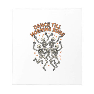Dancing Skeleton Shirt Vintage Funny Bone Dance Ar Notepad