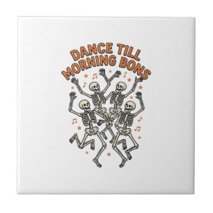 Dancing Skeleton Shirt Vintage Funny Bone Dance Ar Tile