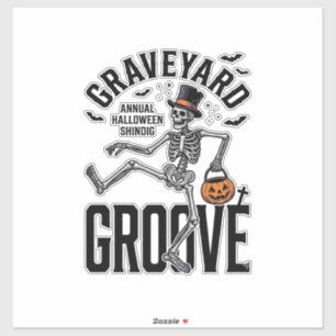 Dancing Skeleton Shirt with Pumpkin Vintage Hallow