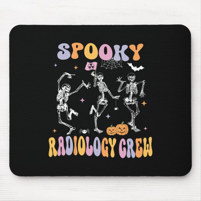 Dancing Skeleton Spooky Radiology Crew X-ray Tech  Mouse Mat (Front)