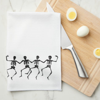 dancing skeleton towel