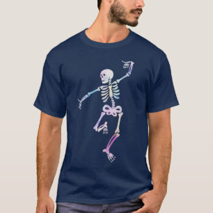 Dancing Skeleton Watercolor T-Shirt
