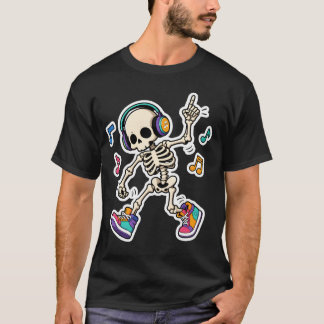 Dancing Skeleton with Headphones T-Shirt