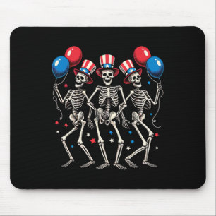 Dancing Skeletons 4th Of July Funny Independence D Mouse Mat