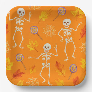 Dancing Skeletons, by Natasha Us Paper Plate