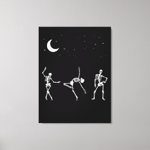Dancing Skeletons Canvas Print