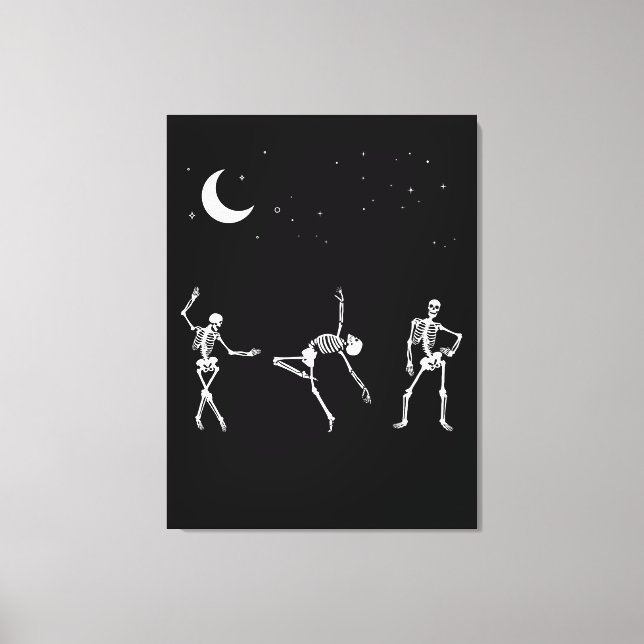 Dancing Skeletons Canvas Print (Front)