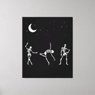 Dancing Skeletons Canvas Print