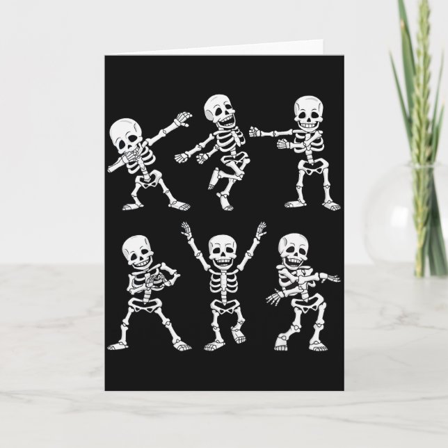 Dancing Skeletons Dance Challenge Boys Girl Kids H Card (Front)