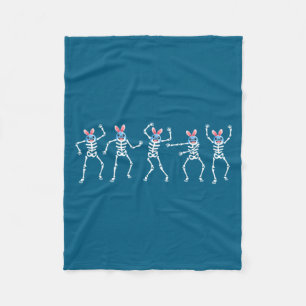 Dancing Skeletons Dance Challenge Dolphin Design Fleece Blanket