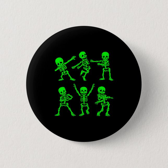 Dancing Skeletons Dance Challenge Girl Boys Kids H 6 Cm Round Badge (Front)