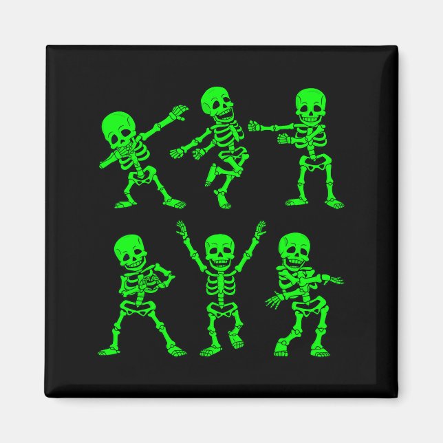 Dancing Skeletons Dance Challenge Girl Boys Kids H Magnet (Front)