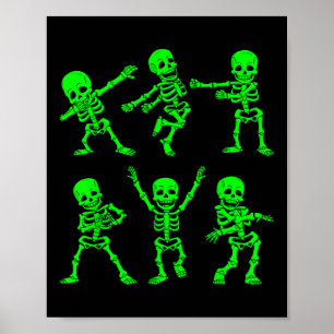 Dancing Skeletons Dance Challenge Girl Boys Kids H Poster