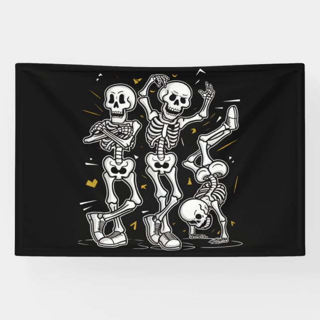 Dancing Skeletons Dance Challenge Halloween  Banner (Horizontal)