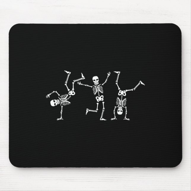 Dancing Skeletons Dance Challenge Halloween Scary  Mouse Mat (Front)