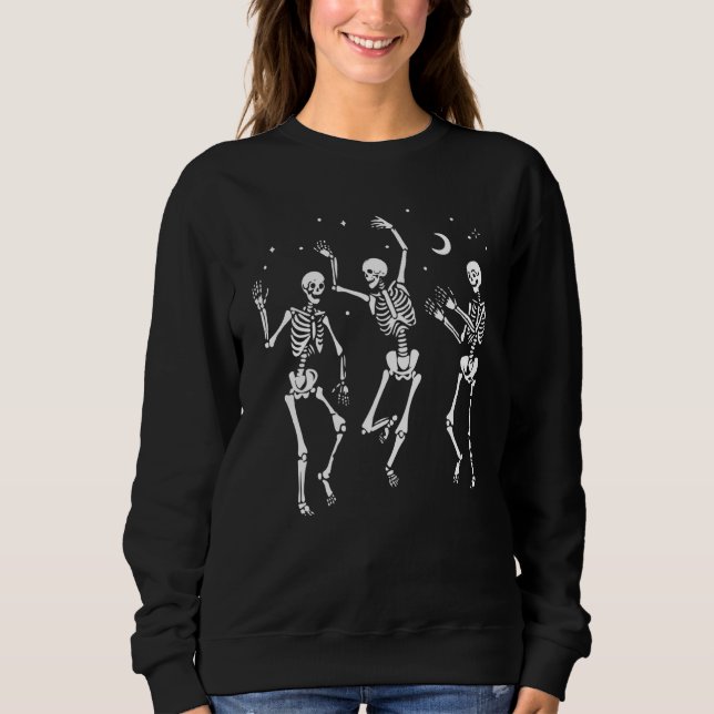 Dancing Skeletons Dance Challenge Halloween Scary  Sweatshirt (Front)