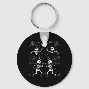 Dancing Skeletons Dance Challenge Kids Halloween Key Ring