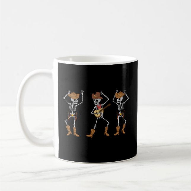 Dancing Skeletons Dance Cowboy Skeletons Cowboy Mu Coffee Mug (Left)