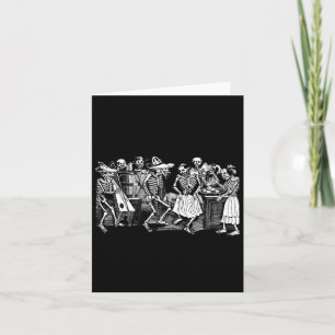 Dancing Skeletons Day Of Dead Dia De Los Muertos Card