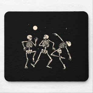 Dancing Skeletons Funny Halloween Skeleton Dancing Mouse Mat