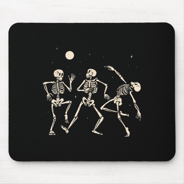 Dancing Skeletons Funny Halloween Skeleton Dancing Mouse Mat (Front)