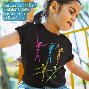 Dancing Skeletons Funny Spooky Ballerina Halloween T-Shirt