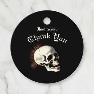Dancing Skeletons Gothic Wedding Favour Tags