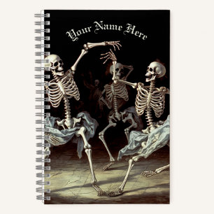 Dancing Skeletons Gothic Wedding Notebook