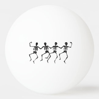 Dancing Skeletons Graphic – Vintage Woodcut Style  Ping Pong Ball