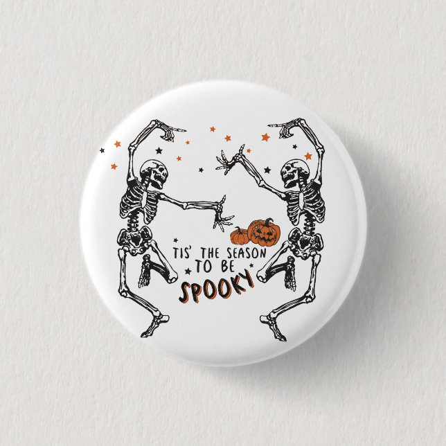 Dancing Skeletons Halloween 3 Cm Round Badge (Front)