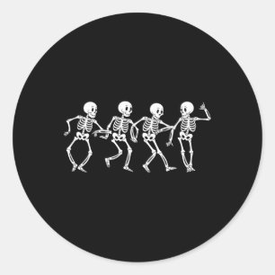 Dancing Skeletons Halloween Costume  Classic Round Sticker