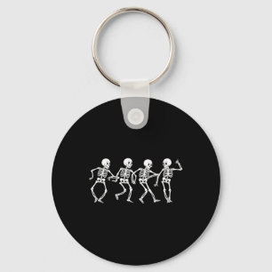 Dancing Skeletons Halloween Costume Key Ring