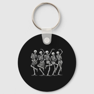 Dancing Skeletons Halloween Costume Women Girls Key Ring