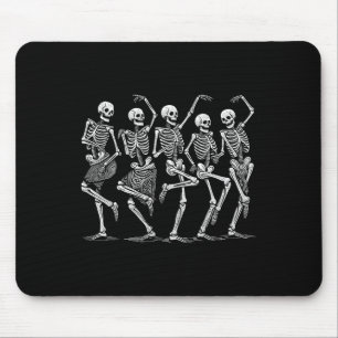 Dancing Skeletons Halloween Costume Women Girls Mouse Mat